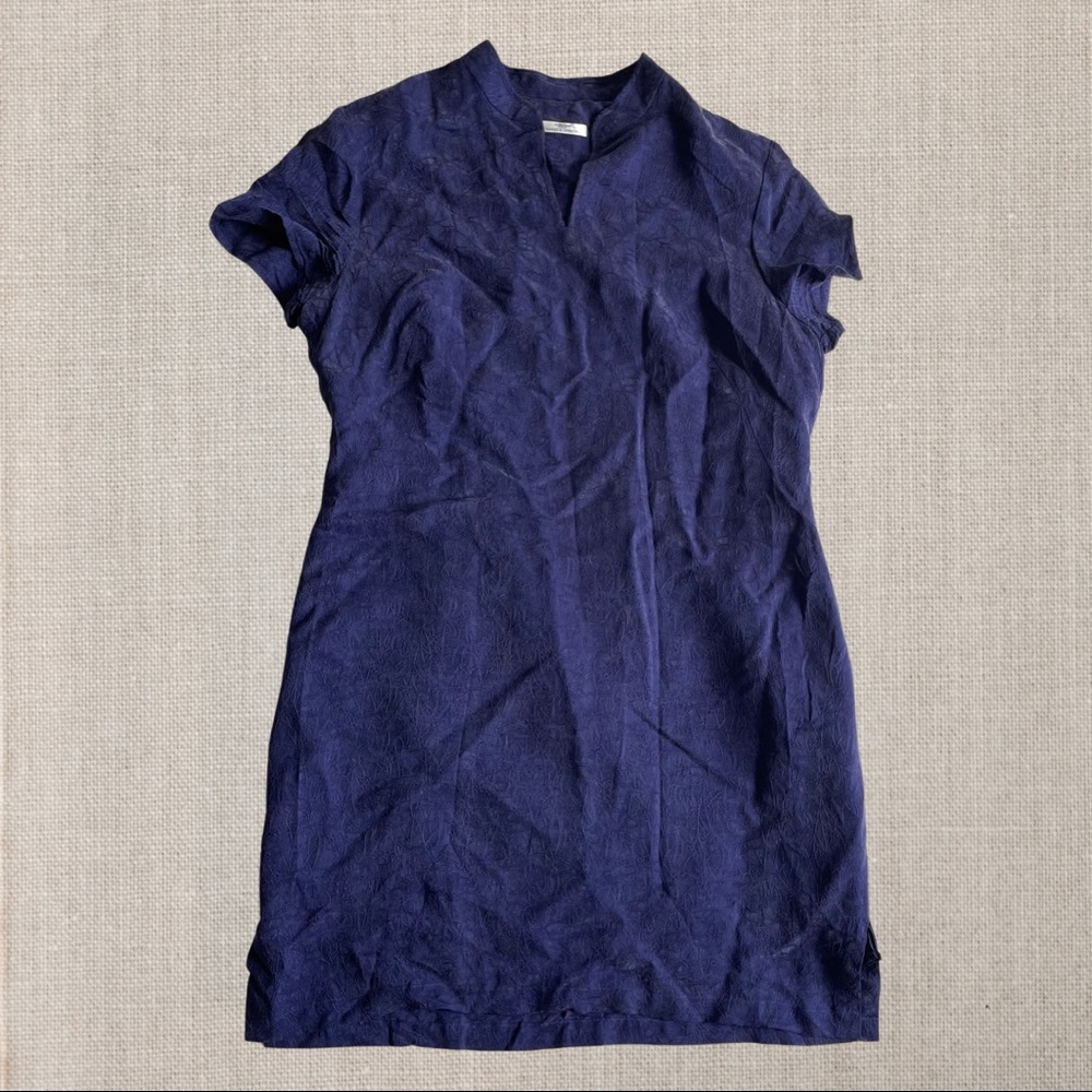 Vintage 80s St Michael from MARCS AND SPENCER 100% cupro dress! Royal blue - Picture 3 of 12